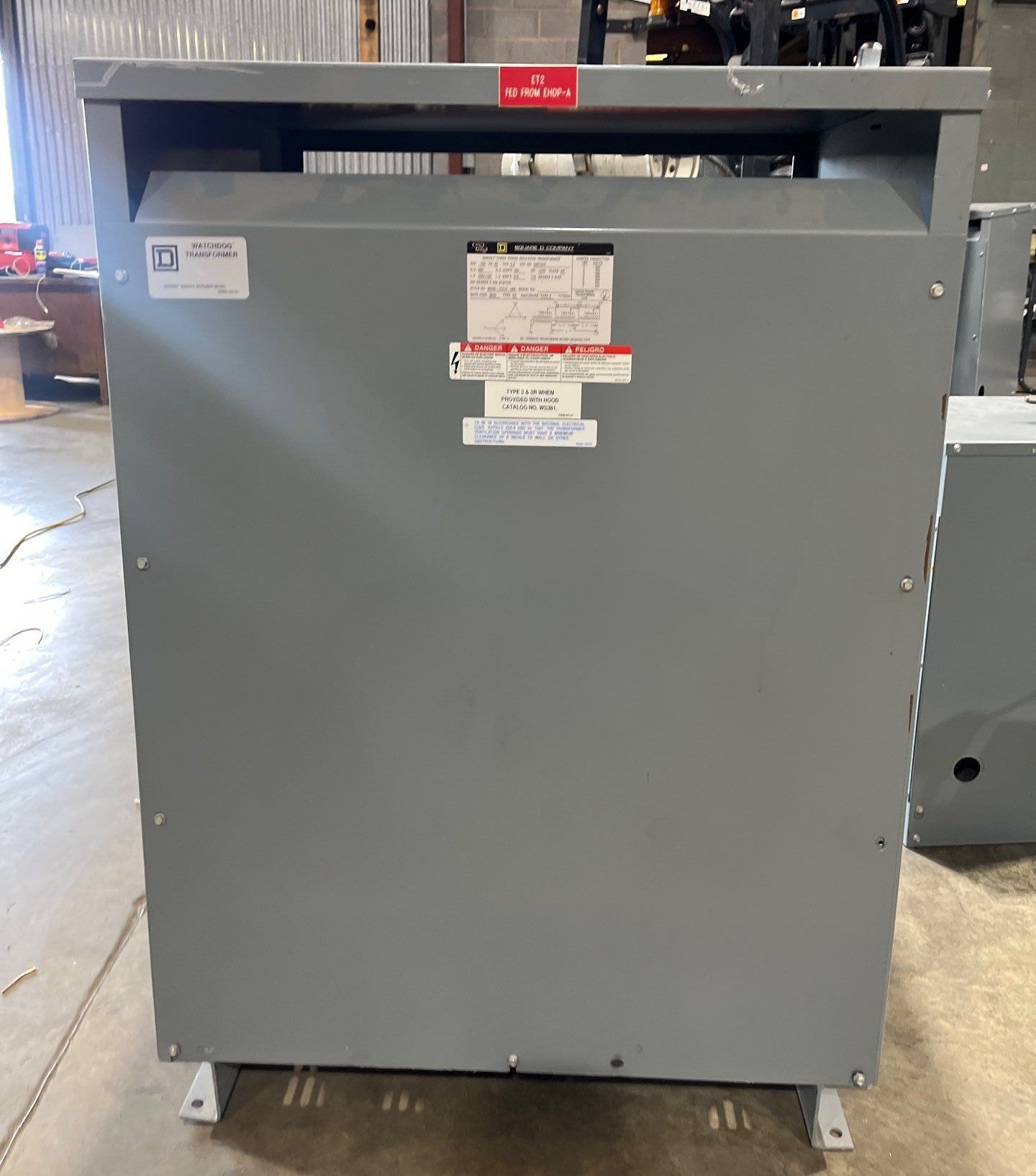 150 kVA Square D 150T3H Sorgel Transformer 3PH Pri 480V Sec 208/120V ST106 Used