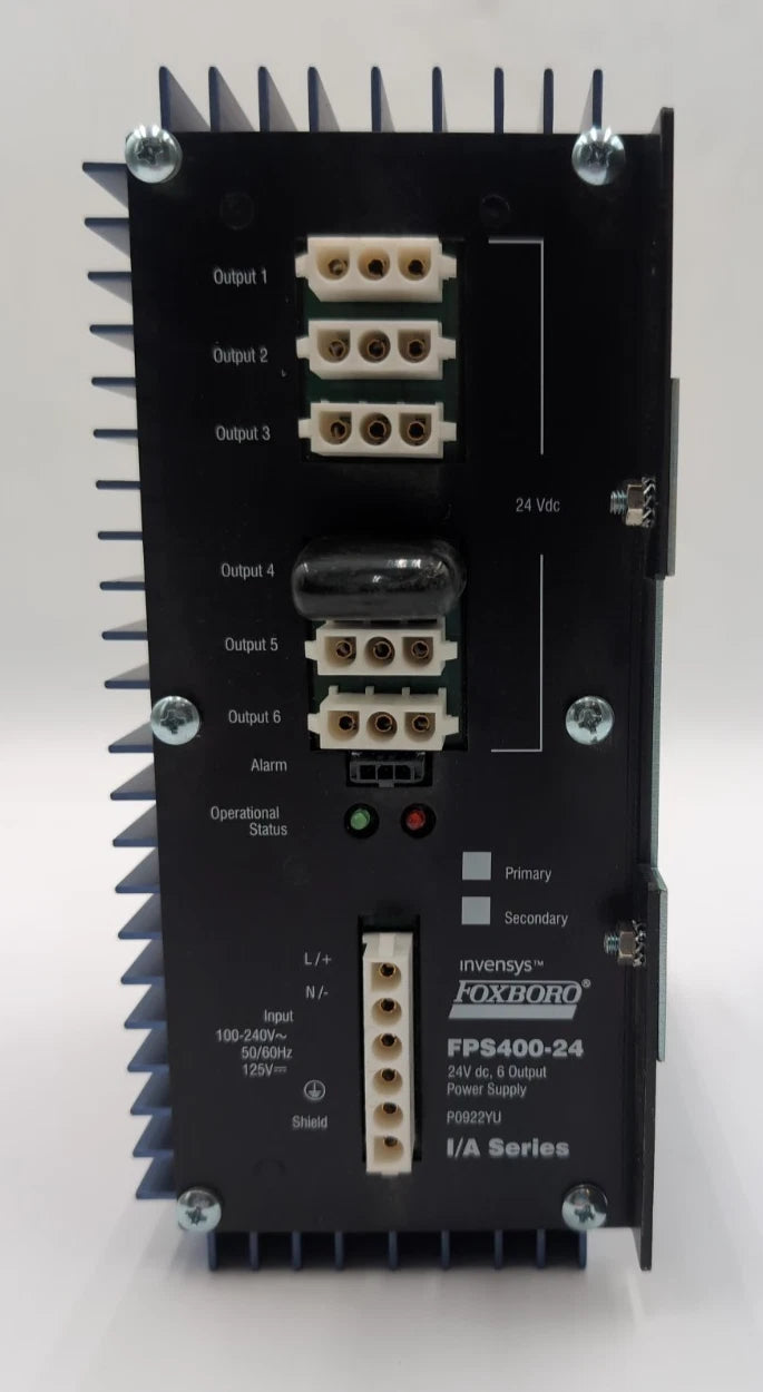 FOXBORO INVENSYS FPS400-24 I/A Series P0922YU Rev M Power Supply USED Used