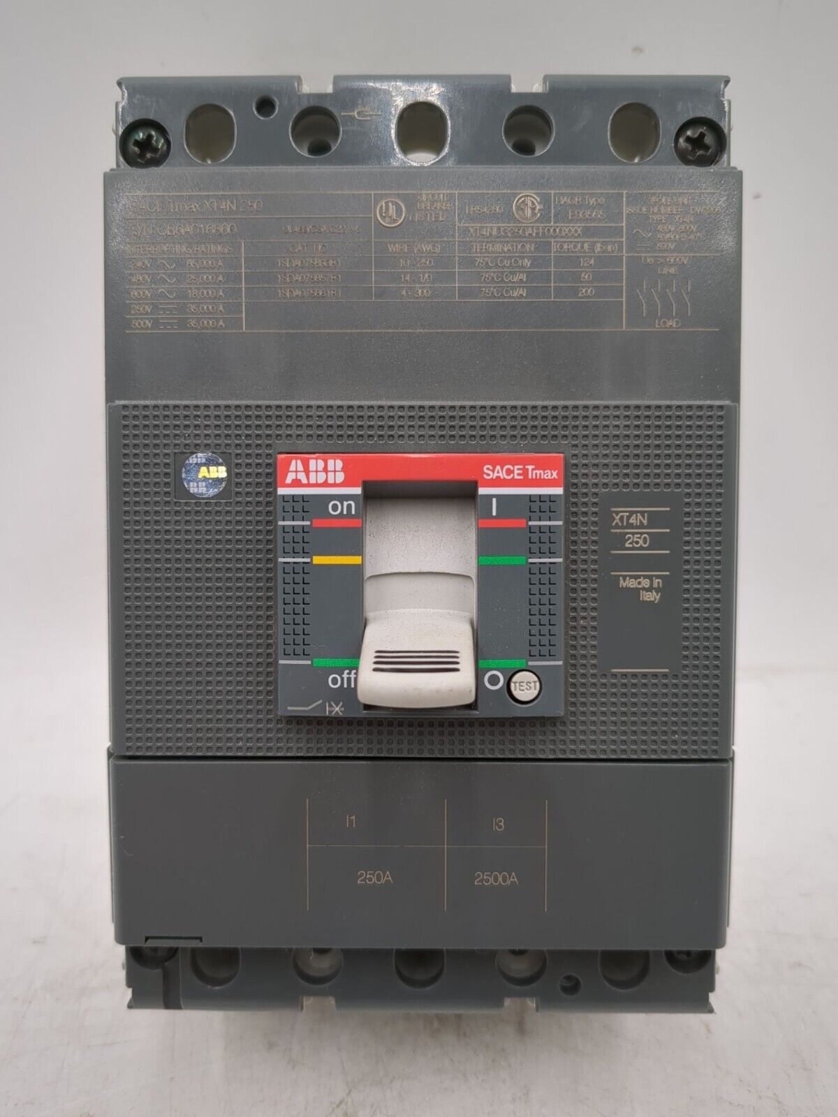 ABB XT4NU3250AFF000XXX New