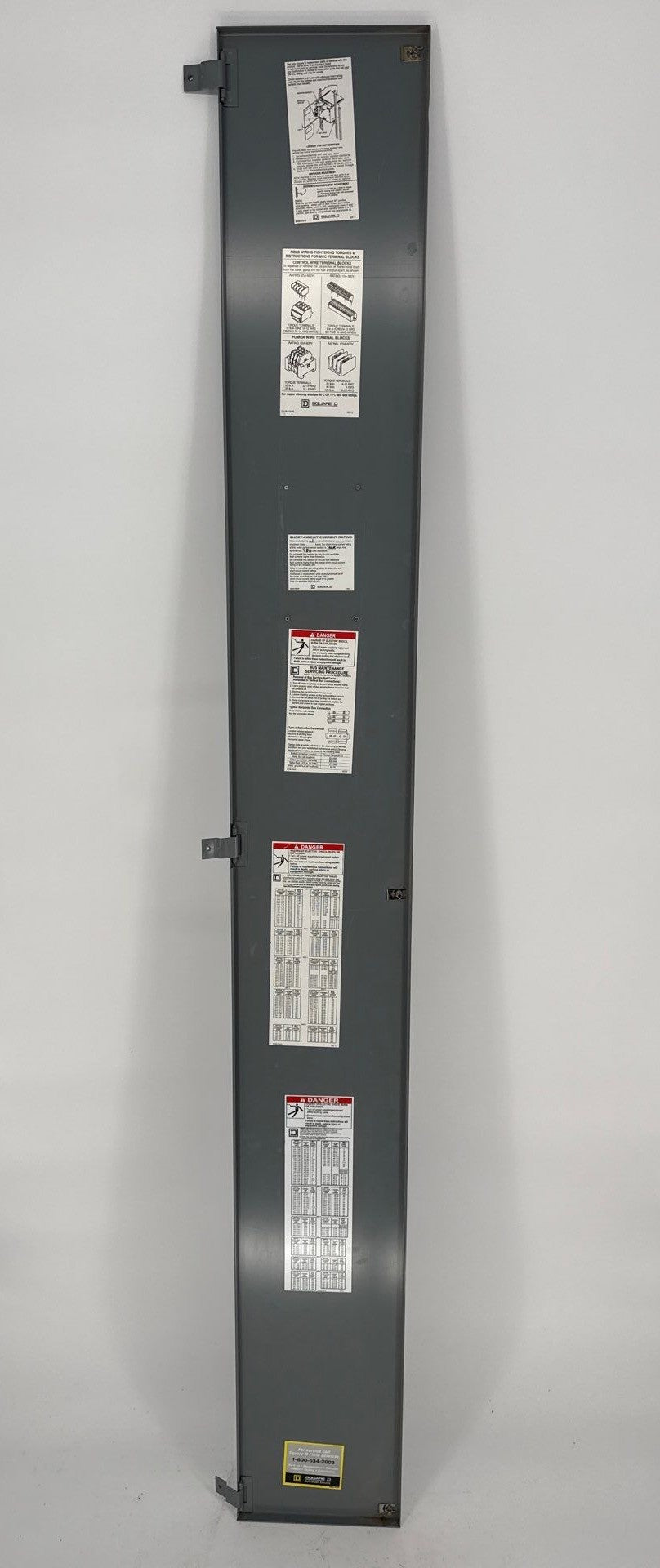 Square D Model 6 MCC Wire Way Door 72" x 9" Motor Control Center Trim Used