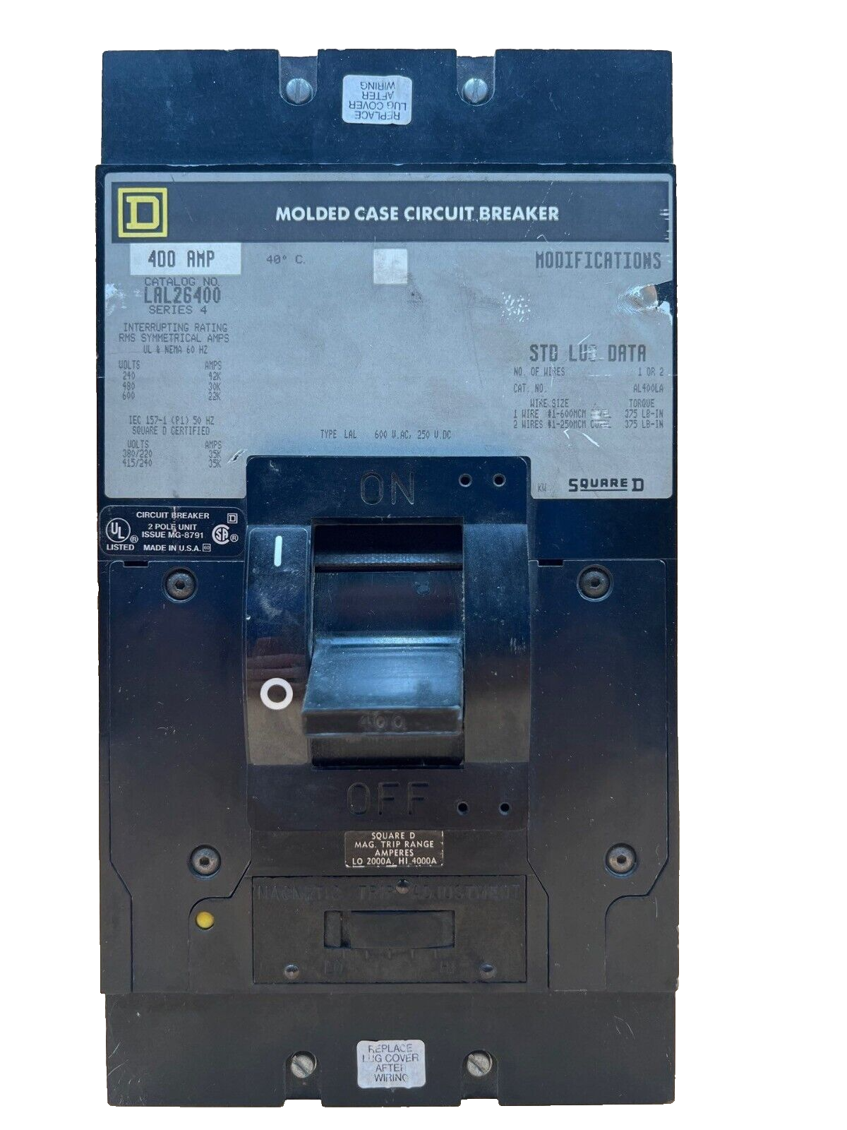 Square D LAL26400 Used