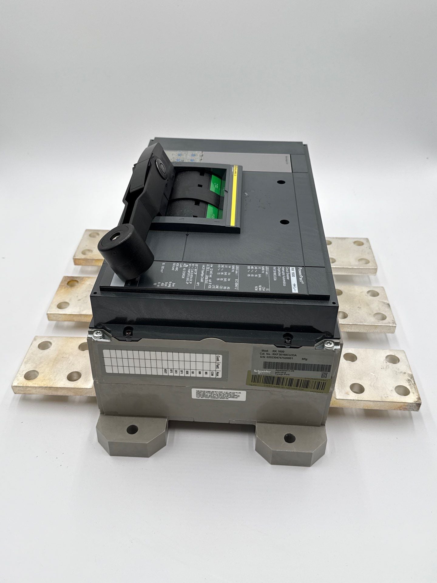 Square D RKF36160CU33A Circuit Breaker 1600A 3P 600V PowerPact 65kA R-Frame New