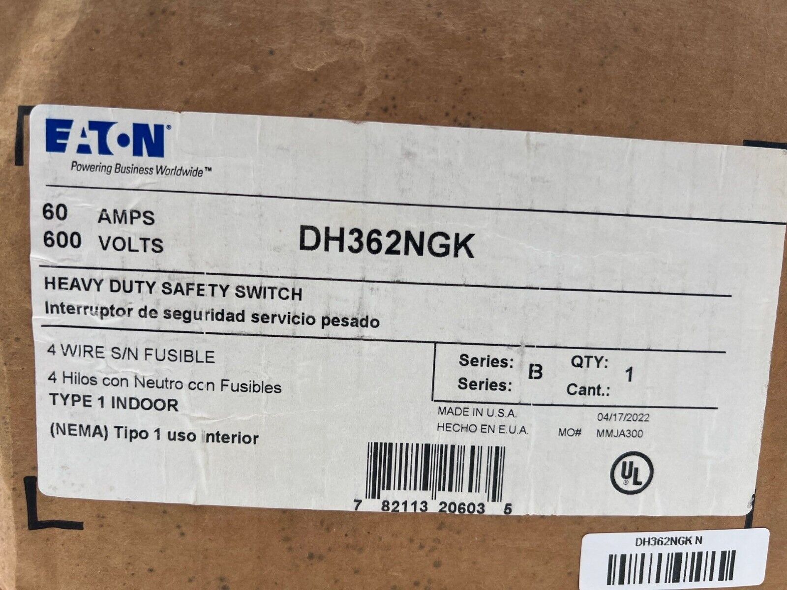 Eaton DH362NGK