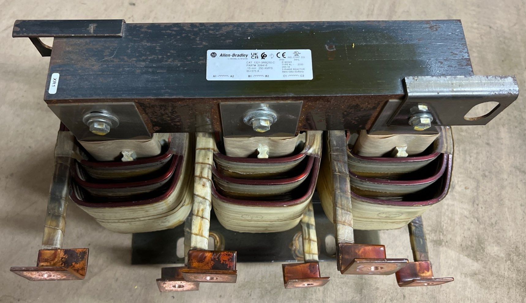 Allen Bradley 1321-3RB250-C Input Output Line Reactor 250A 200-600V 3PH 0.150MH Used