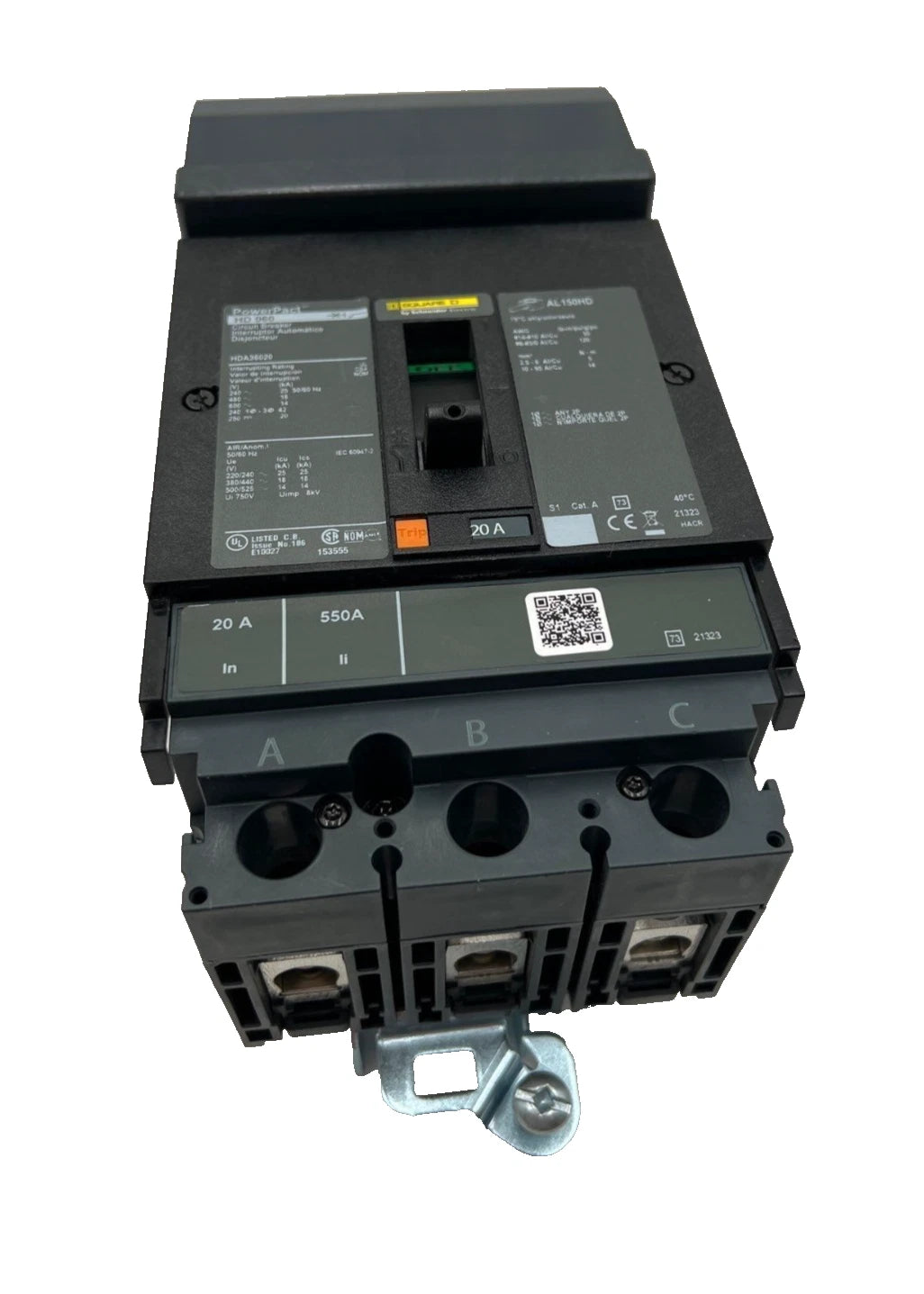 Square D HDA36020 I-Line Circuit Breaker 20a 600V 3P HDA 3PH 20 Amp 3 Pole New New