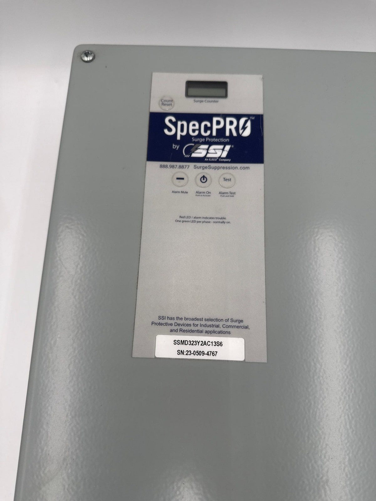 SpecPRO SSMD323Y2AC13S6 Surge Protective Device 20kA 277/480V 3PH Wye SPD TVSS Used