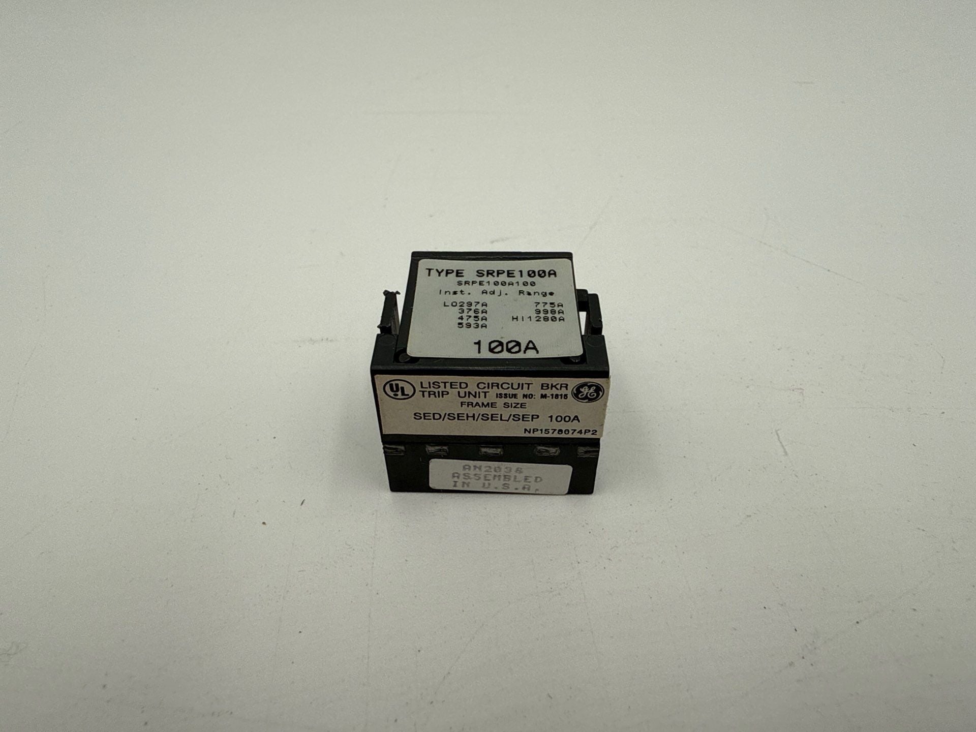 GE SRPE100A100 Rating Plug 100A SRPE100 100 Amp Frame SEDA SEHA SELA SEPA Used