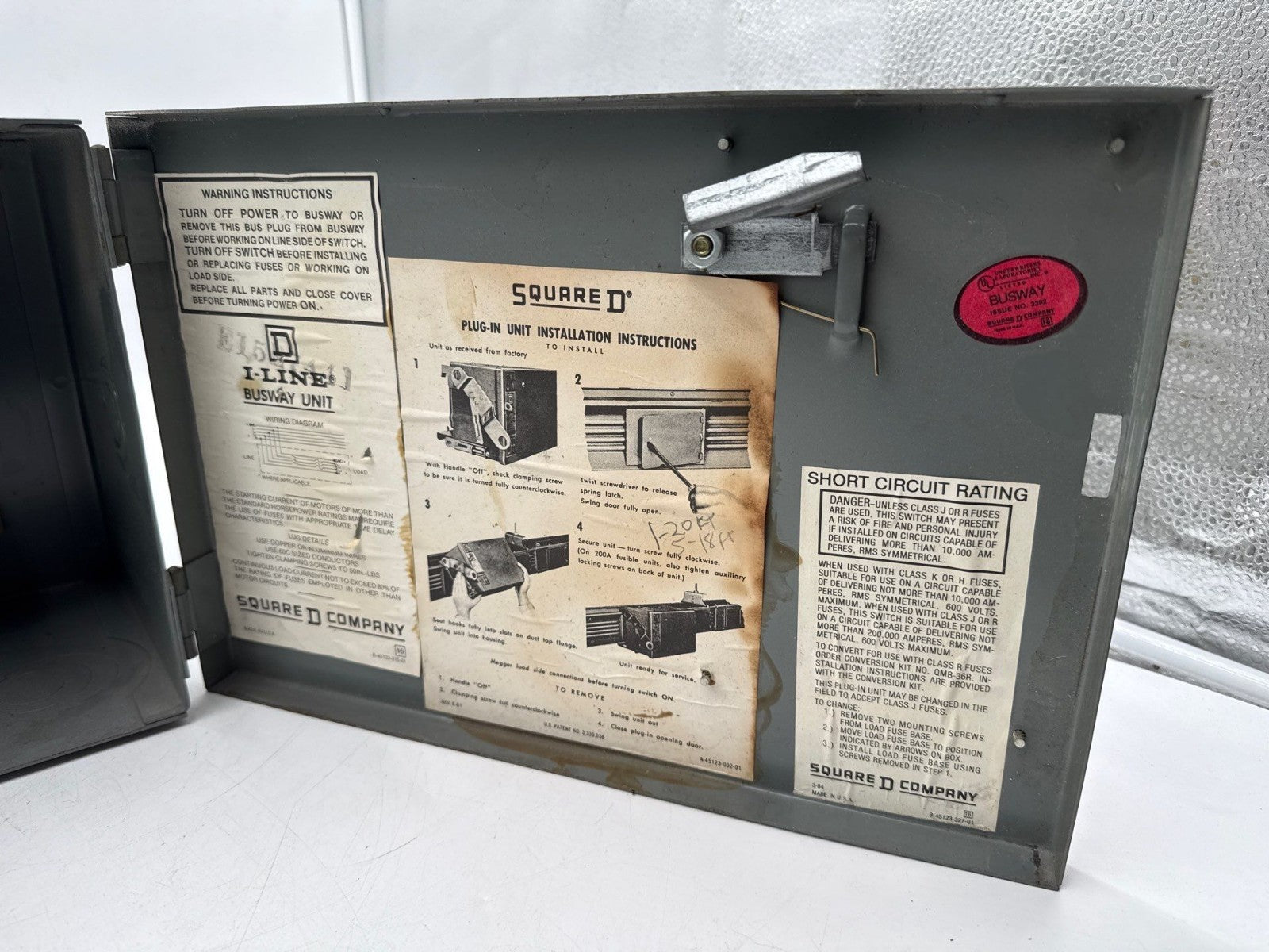 Square D PQ4603G Busplug I-Line Busway Unit Switch 30A 3PH 4W 480V 30 Amp Used