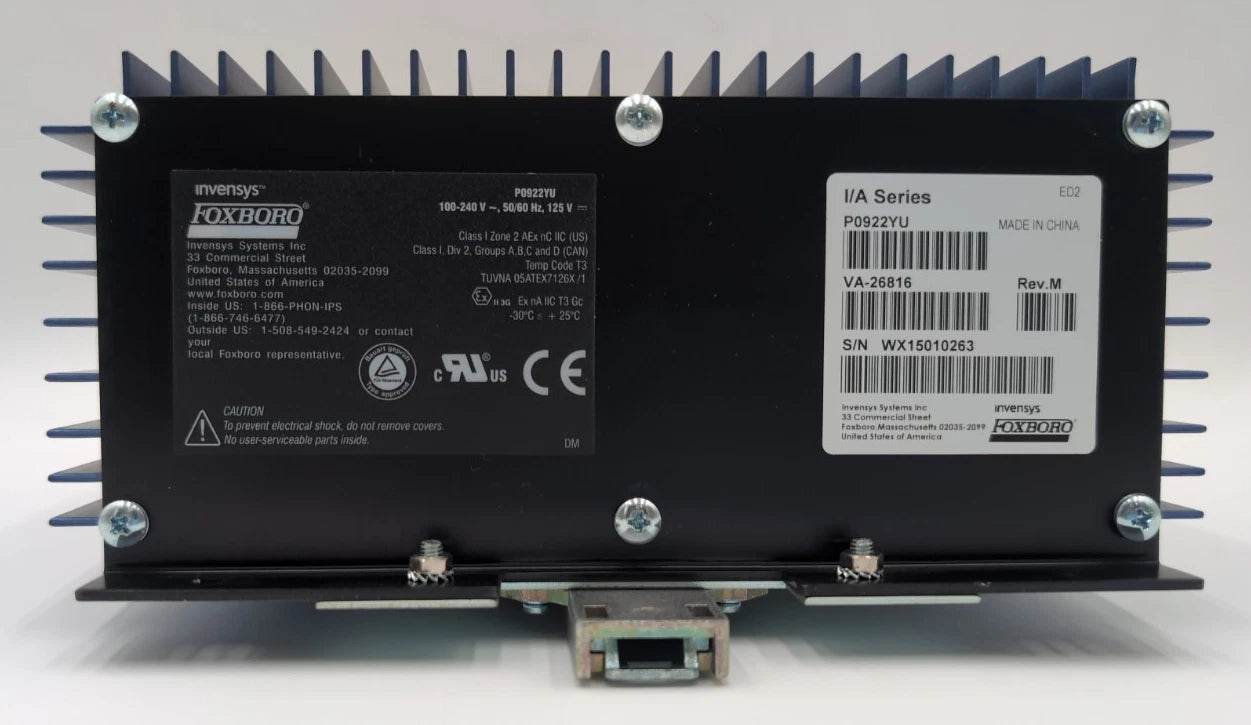 FOXBORO INVENSYS FPS400-24 I/A Series P0922YU Rev M Power Supply USED Used