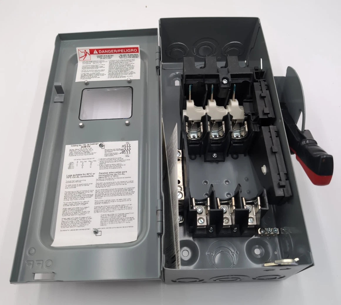 Square D H361N Safety Disconnect Switch 30A 3P 600V Type 1 Enclosure with Window New