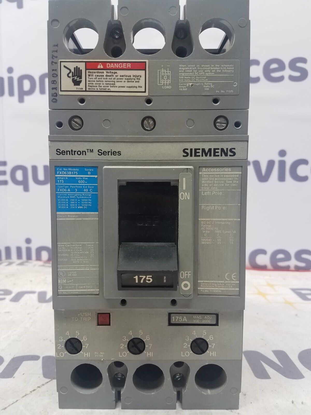 Siemens FXD63B175 Used