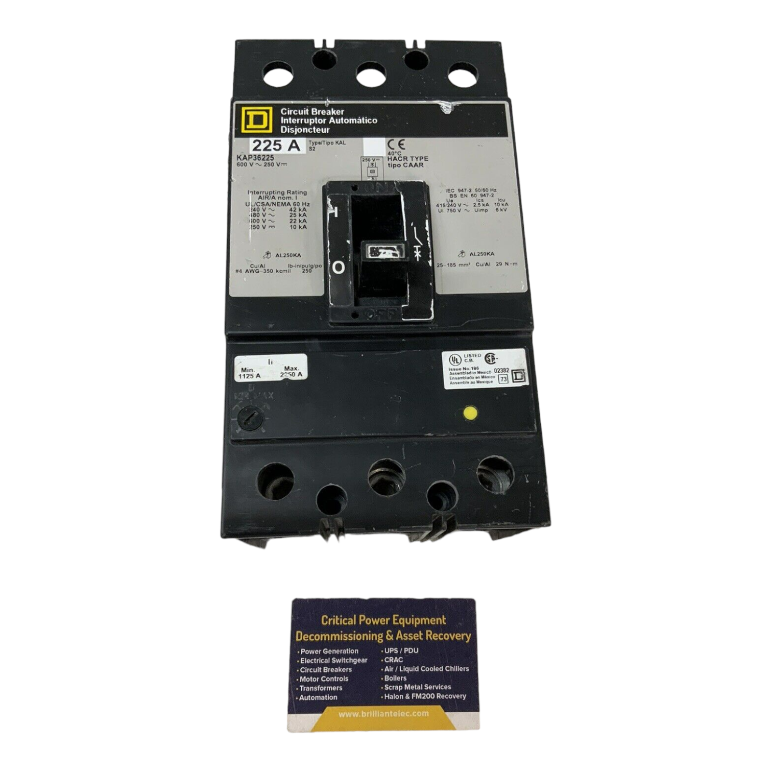 Square D KAP36225 Used