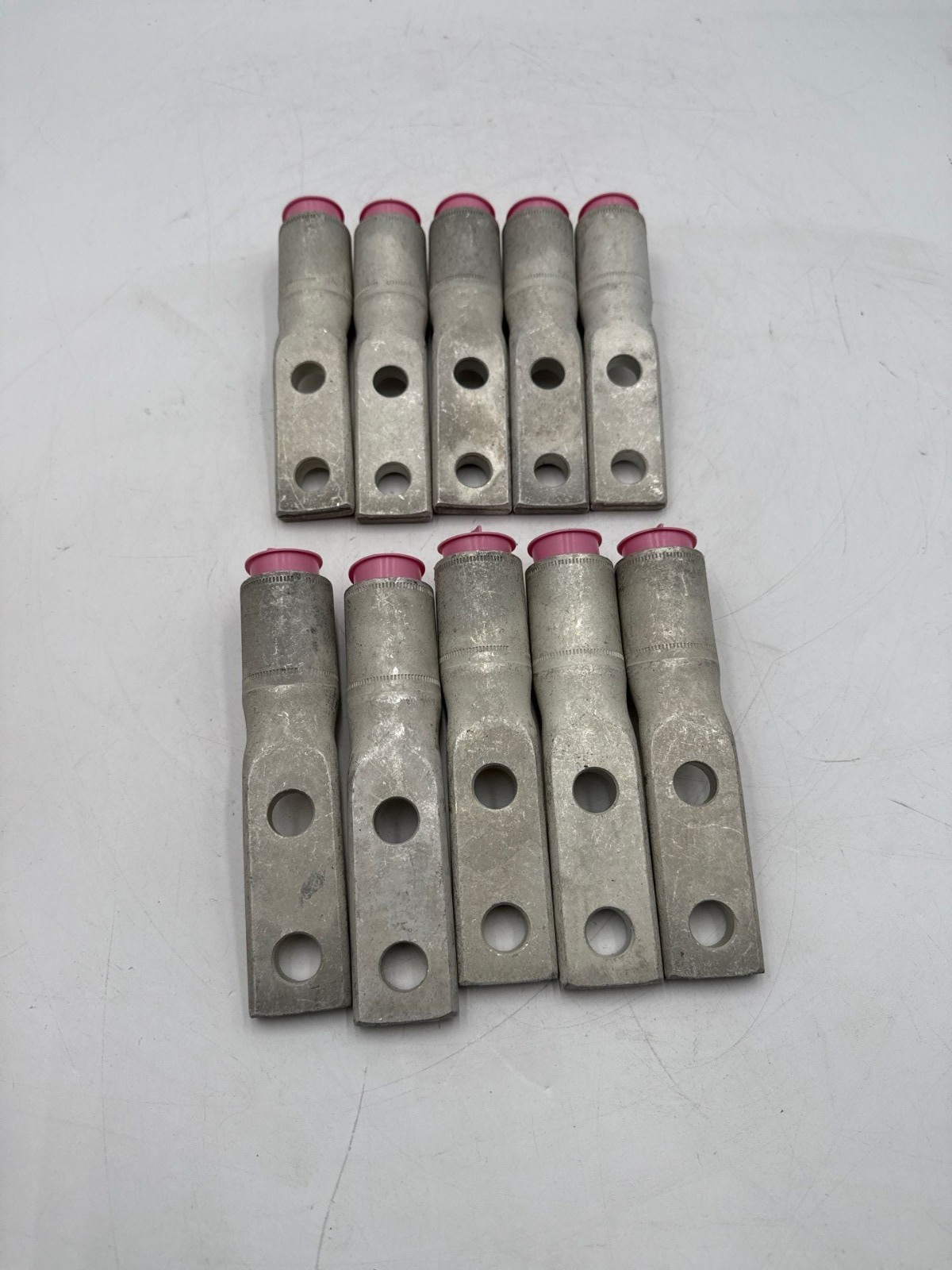 10PC Burndy YA36A3N131TD12E 2 Holes Aluminum Compression Lug Terminal Lot of 10 New