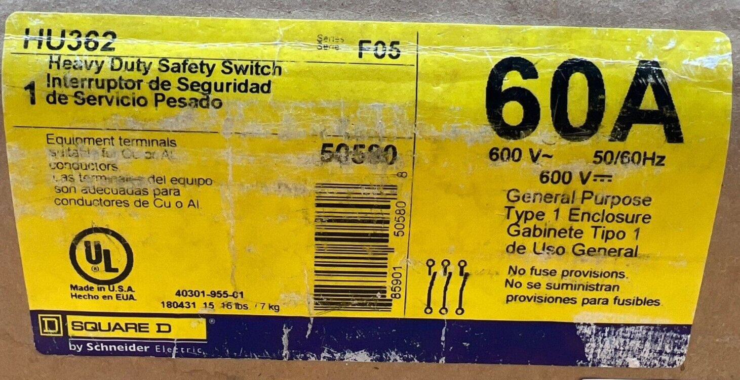 Square D HU362 New