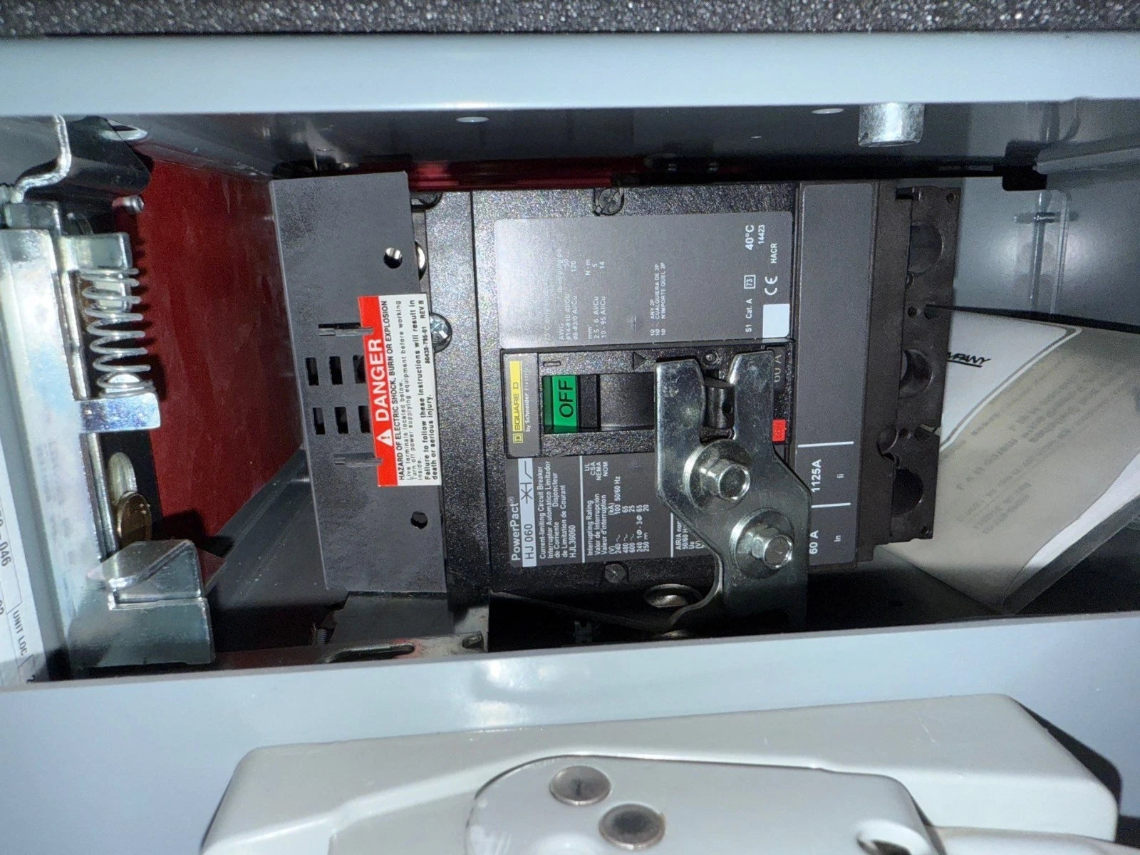 6" Square D Model 6 60A MCC Feeder Bucket 60 Amp HJL36060 Breaker HJL New