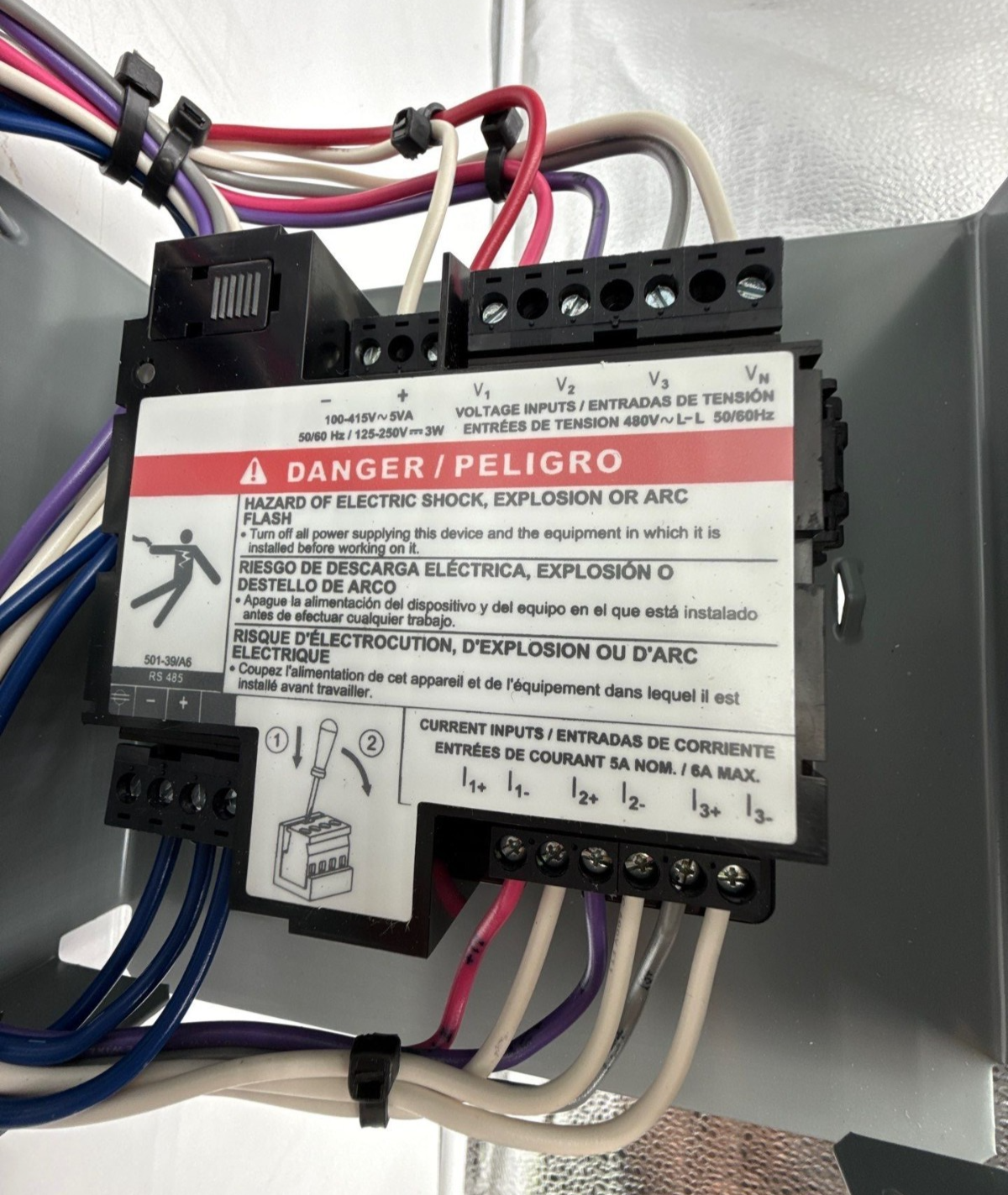 Square D HDMPM21048311 PowerLogic High Density Power Meter Cabinet PM210 Used