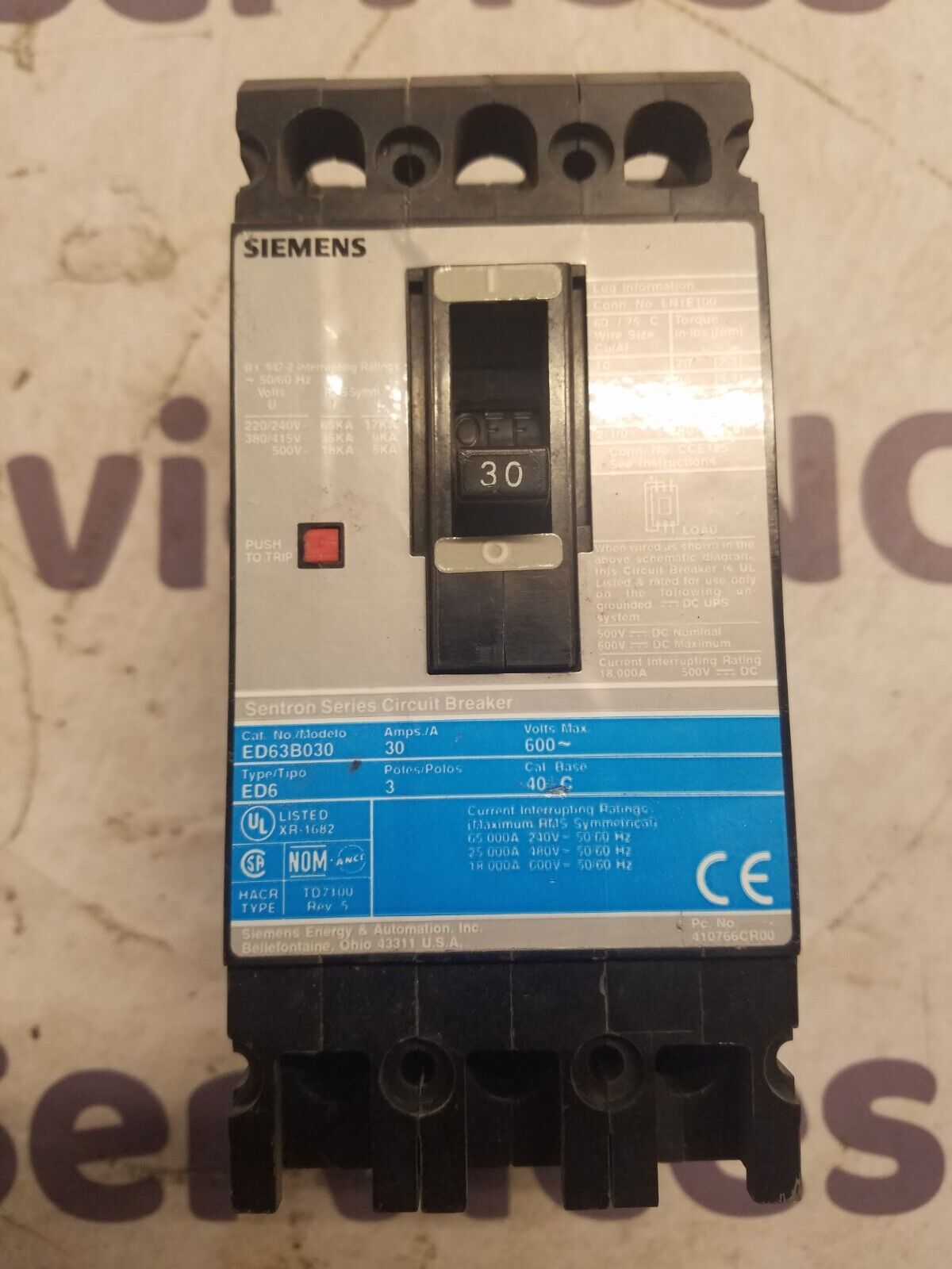 Siemens ED63B030 Used