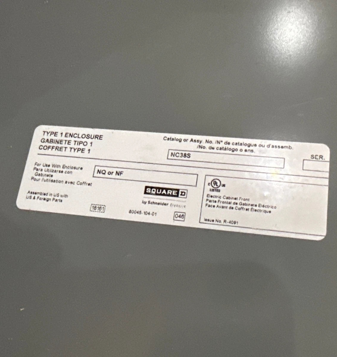 Square D NF430L2C Panelboard 250A 600/347V 3PH 4W NF MLO Panel 250 Amp 30 Cir New