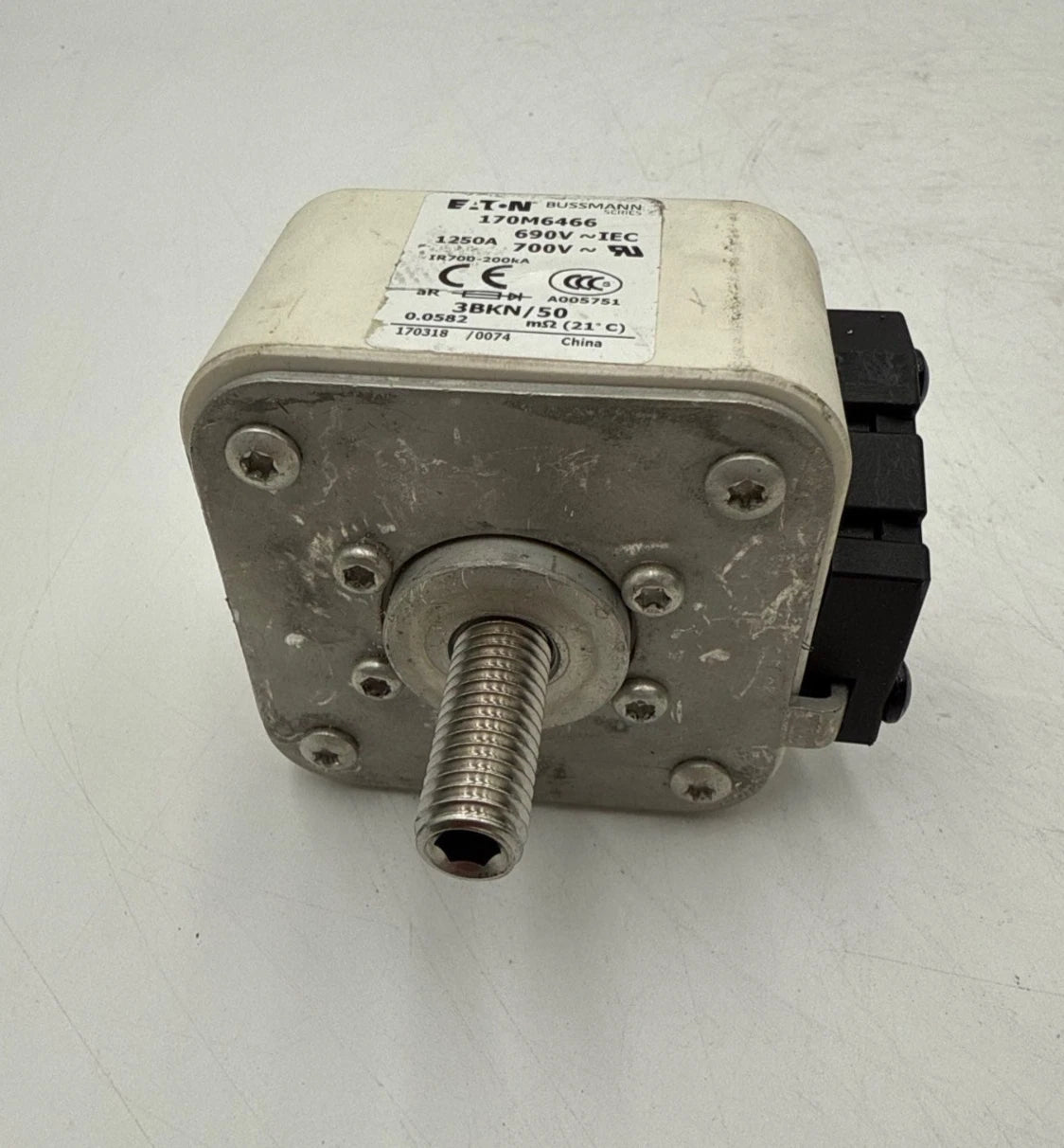 Eaton 170M6466 Fuse Link 1250A 690V 3BKN/50 1250 Amp High Speed 200kA Size 3 Used