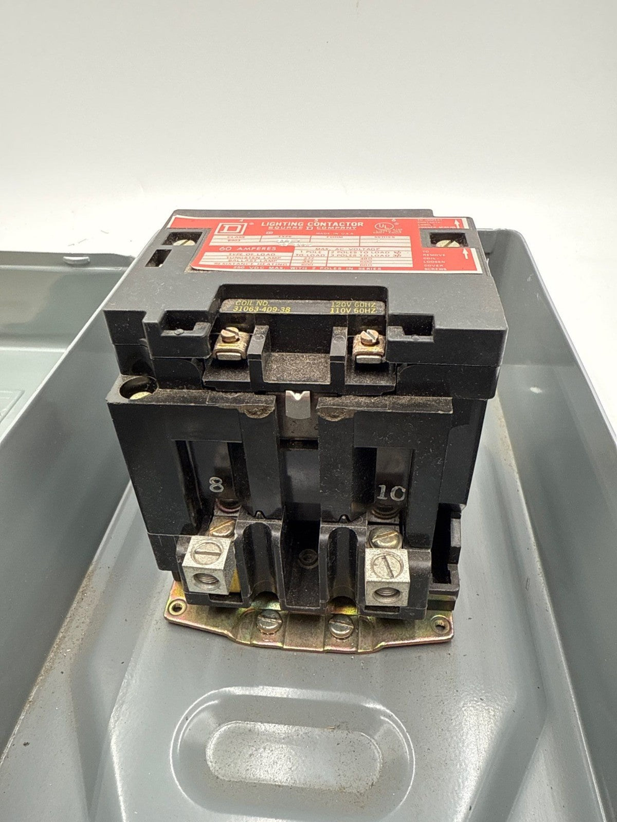 Square D 8903SPG1 Enclosed Lighting Contactor 60A 3P Coil 110/120V 8903LG30 New