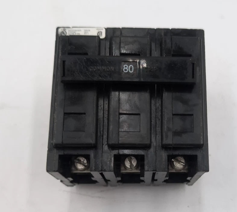 Eaton Cutler Hammer BAB3080H Bolt On Circuit Breaker 80A 3P 240V 3PH 80 Amp Used