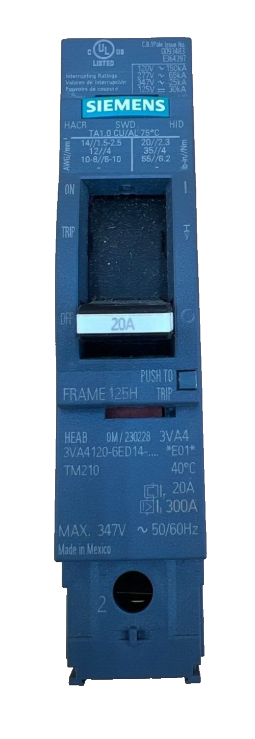 Siemens 3VA4120-6ED14-0AA0 Used