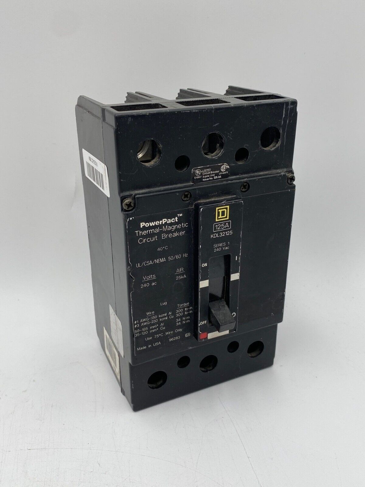 Square D KDL32125 Used