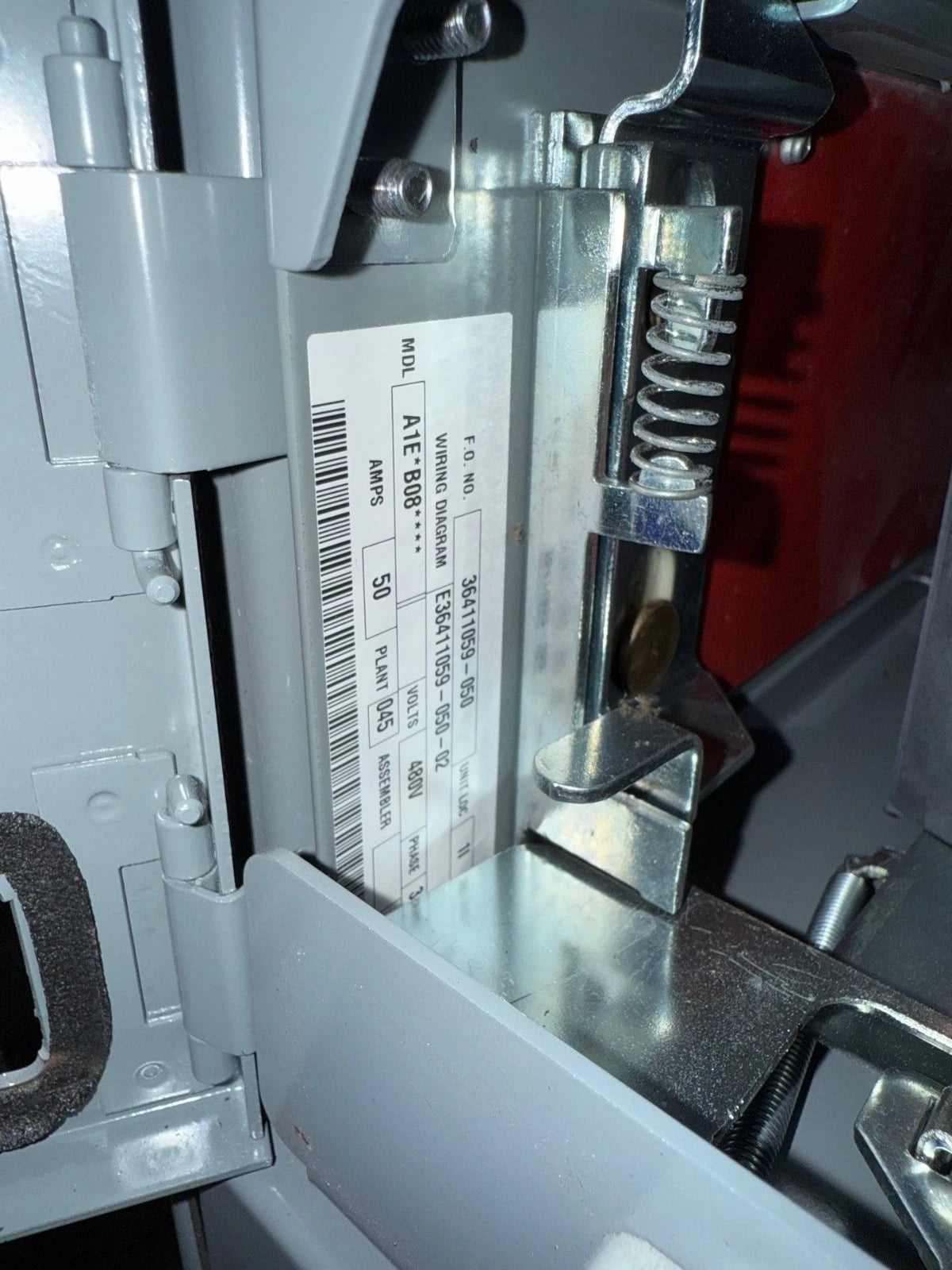 6" Square D Model 6 50 Amp MCC Feeder Bucket HJL36050 Breaker 50A HJL New