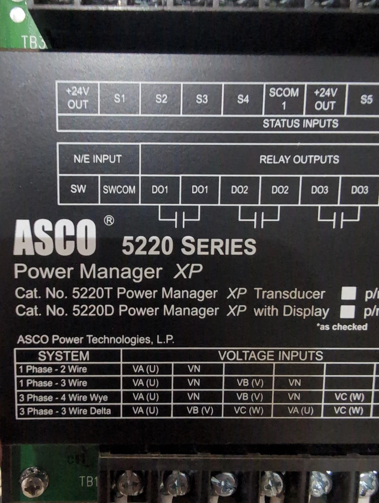 ASCO 7000 Series Automatic Transfer Switch 1600A 480V 3PH 3P G07ATSA31600N5XC Used