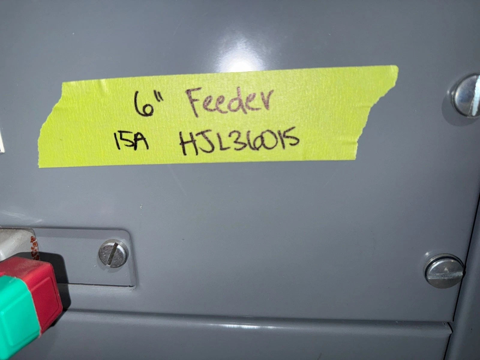 6" Square D Model 6 15A MCC Feeder Bucket HJL36015 Breaker 15 Amp HJL New