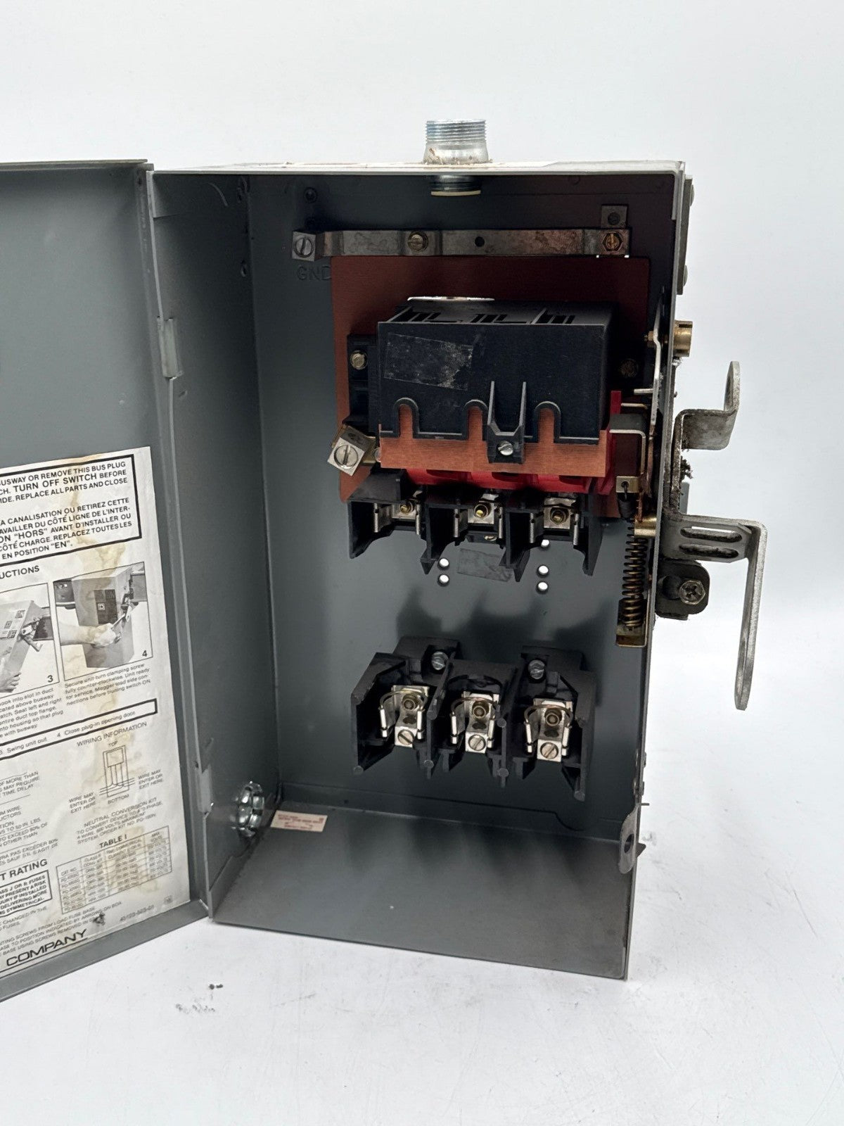 Square D PQ4603G Busplug I-Line Busway Unit Switch 30A 3PH 277/480V 4W 30 Amp Used