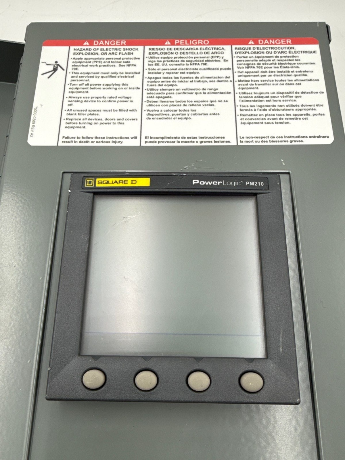 Square D HDMPM21048311 PowerLogic High Density Power Meter Cabinet PM210 Used