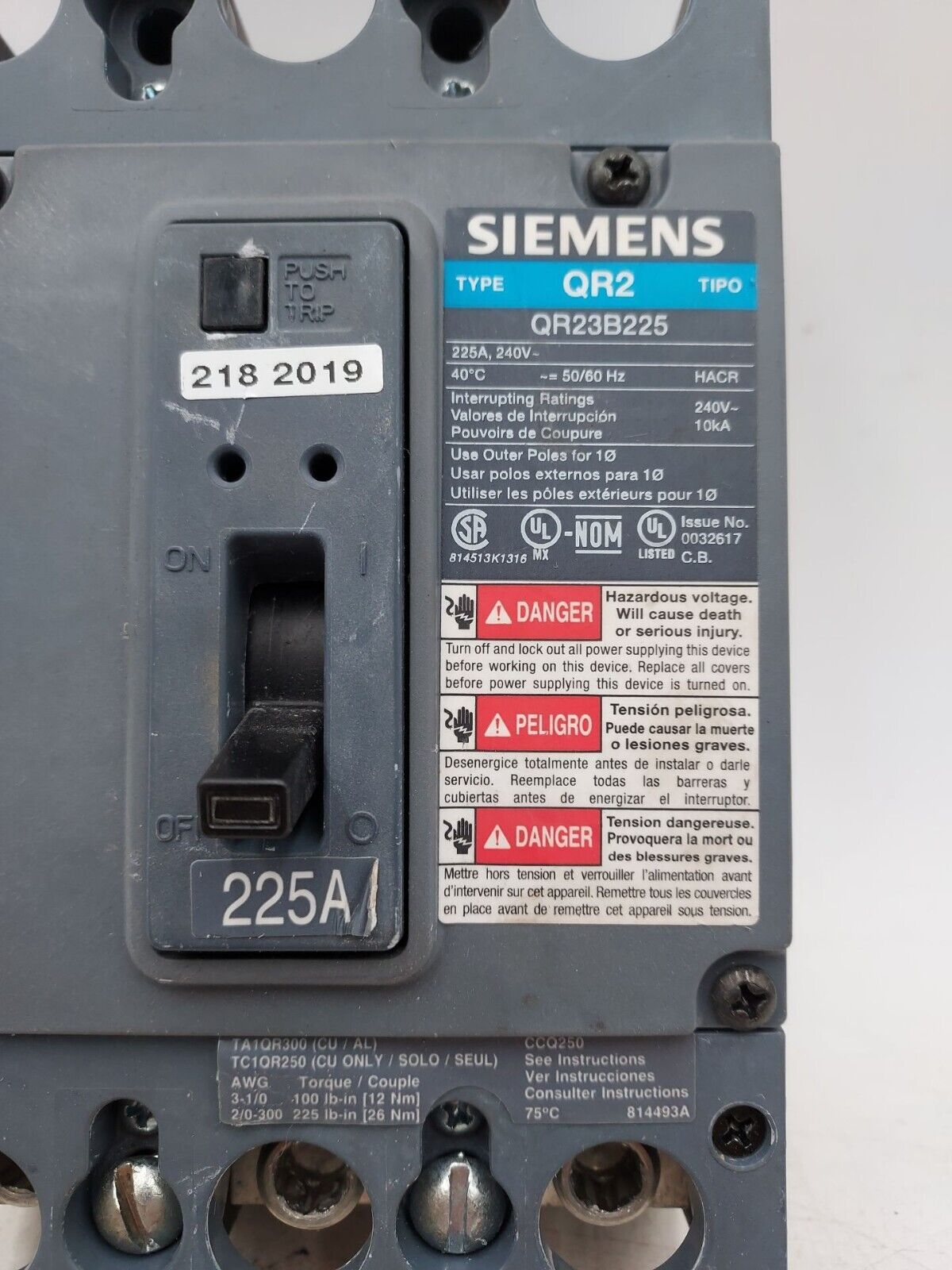 Siemens QR23B225 Used