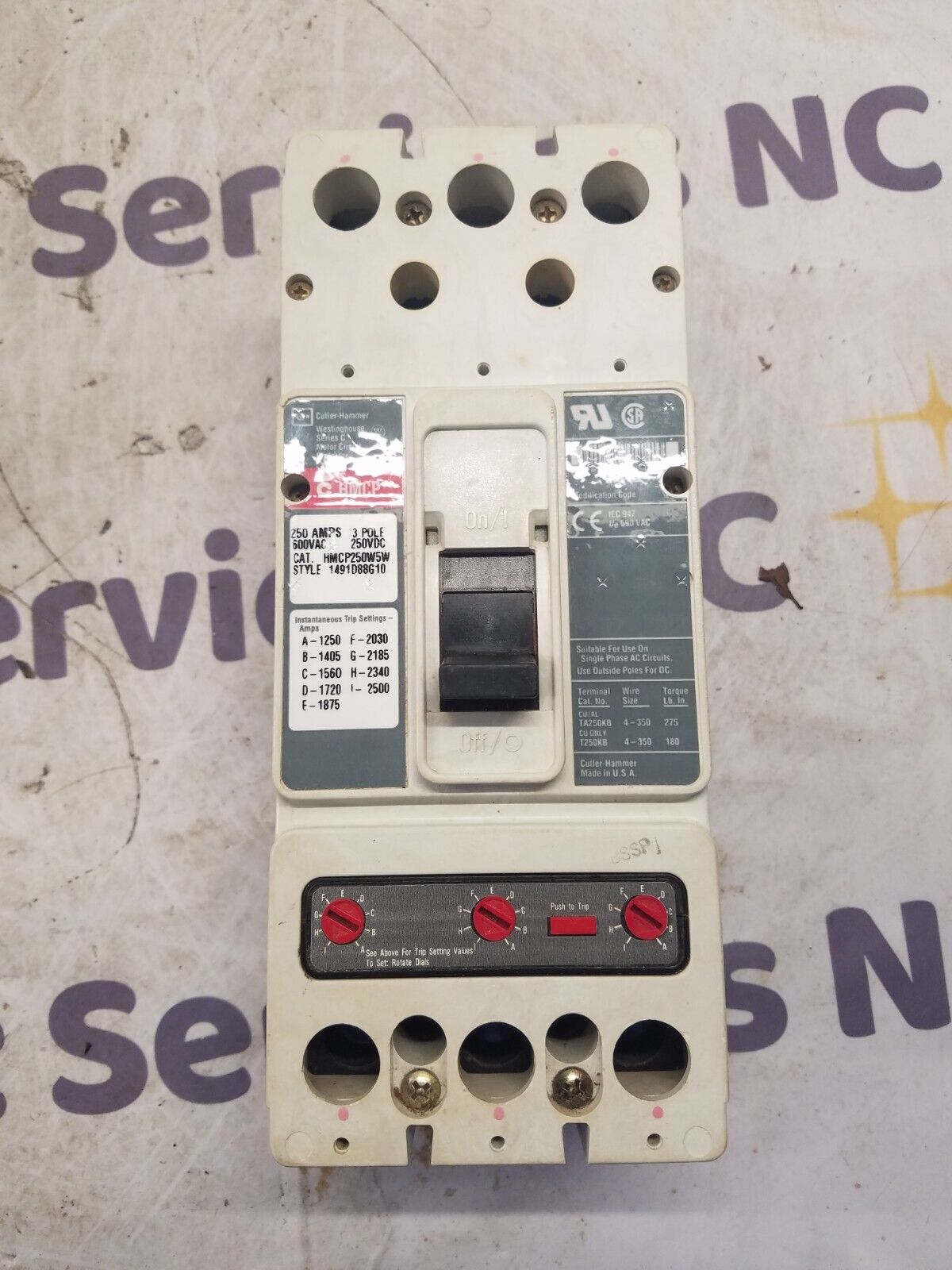 Cutler-Hammer HMCP250W5W Used