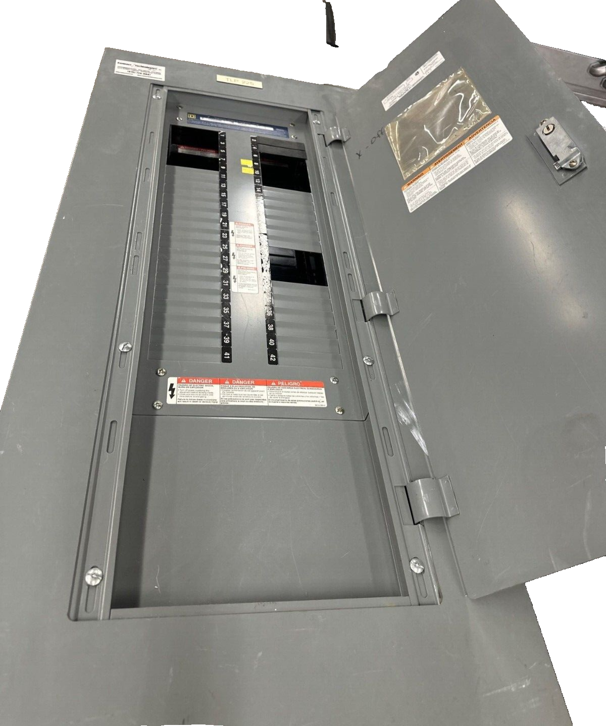 Square D NF Panelboard 250A 600/347V 3PH 4W 42 Circuit Box MH44 250 Amp 240V P402 Used