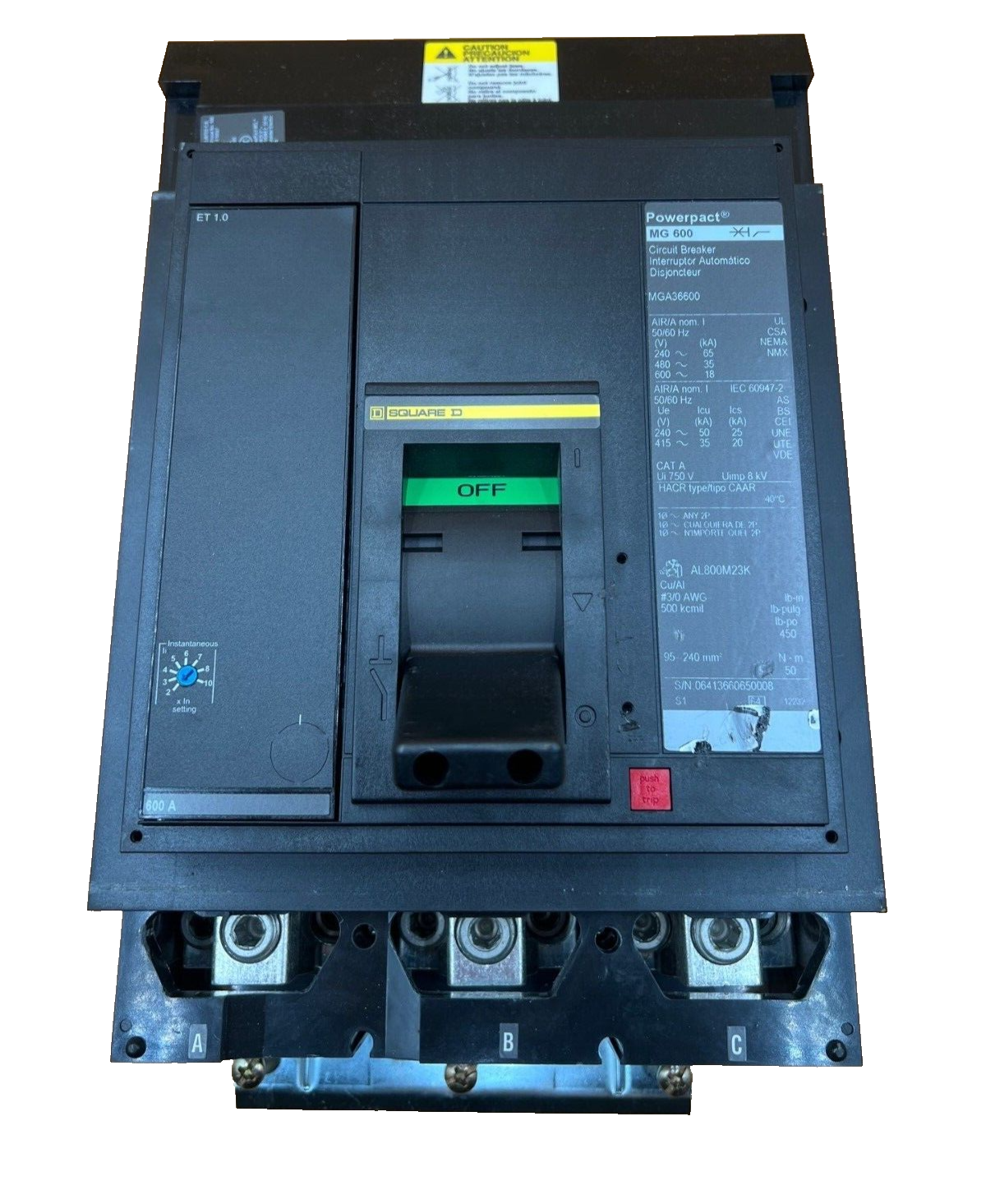 Square D MGA36600 Used