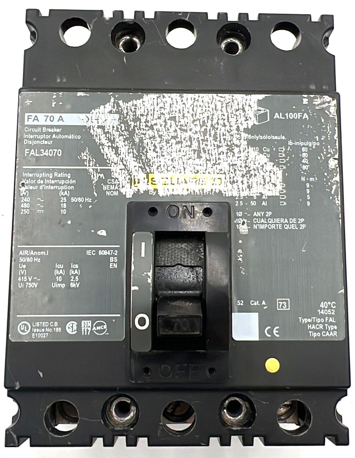 Square D FAL34070 Used