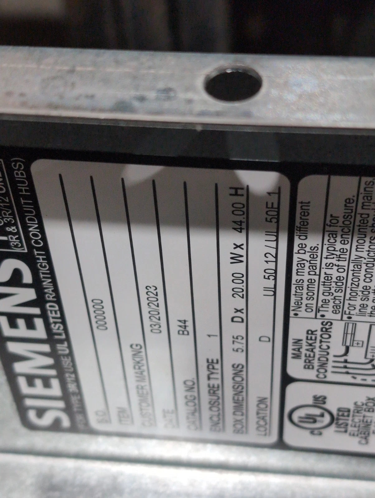 Siemens P1C42BL100ABST P1 Panelboard 100A 208/120V 3PH MCB Panel 100 Amp 42 Cir New