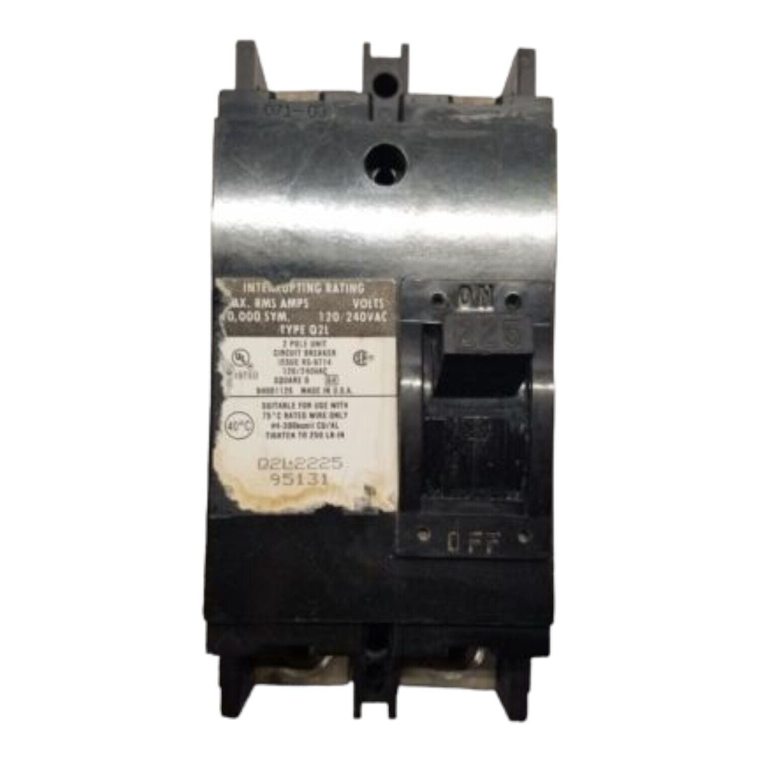 Square D Q2L2225 Used