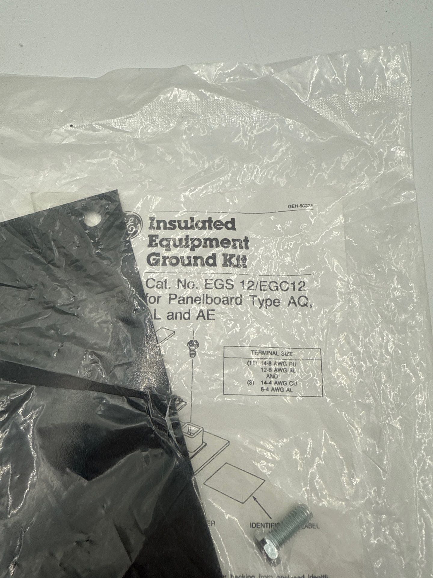 GE EGS 12/EGC12 Insulated Ground For Panelboard Type AQ AL and AE New