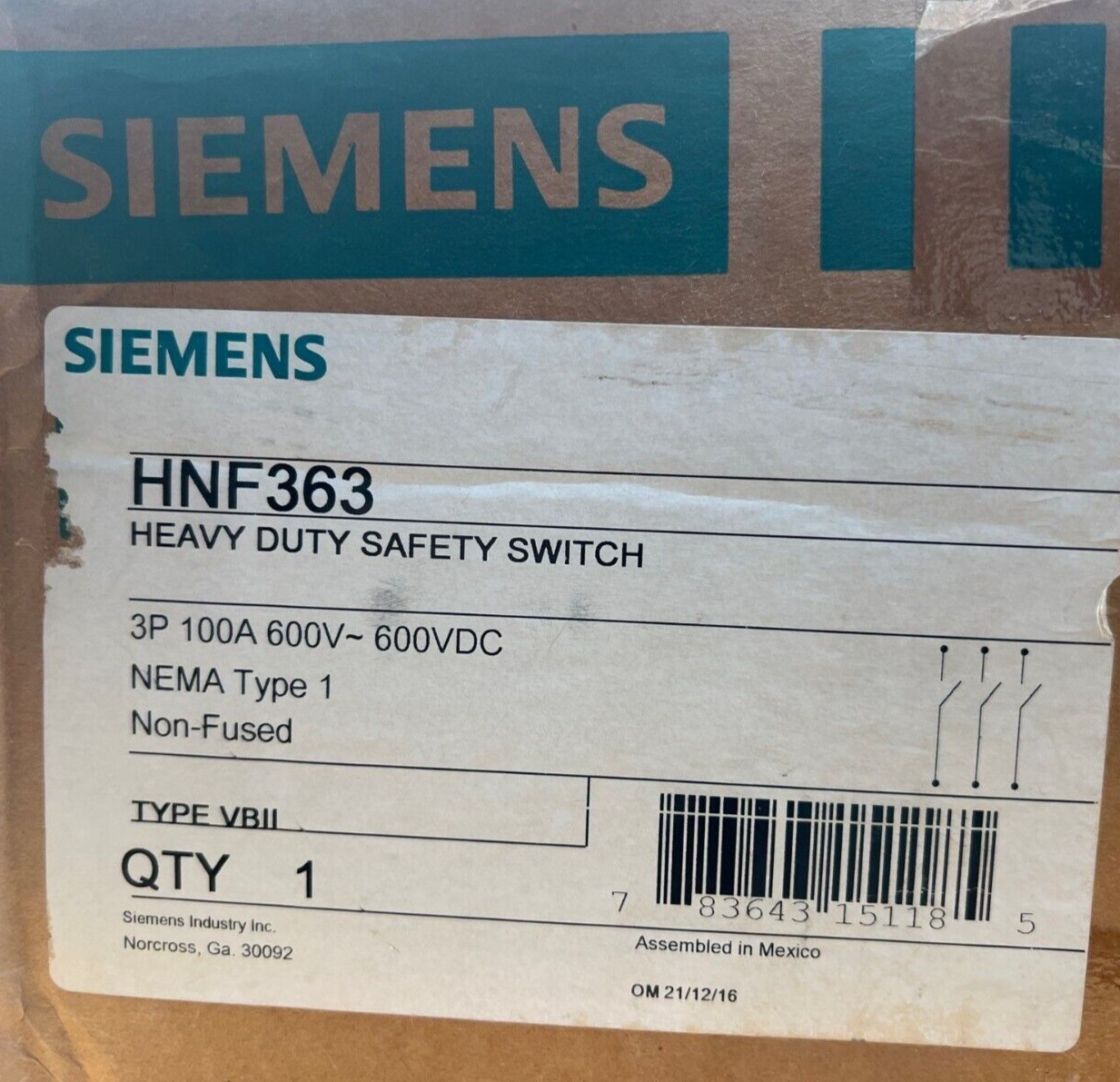 Siemens HNF363 New