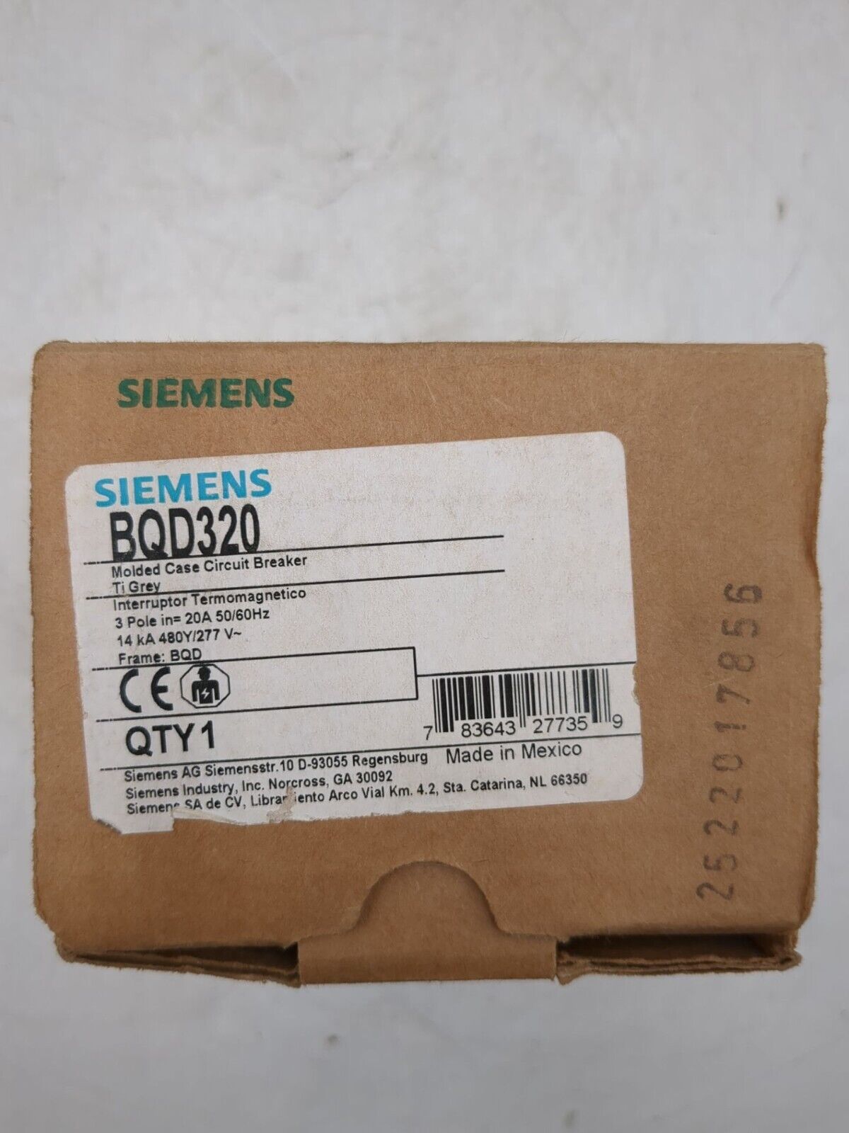 Siemens BQD320 New