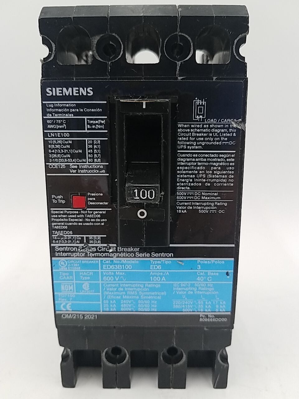 Siemens ED63B100 Used