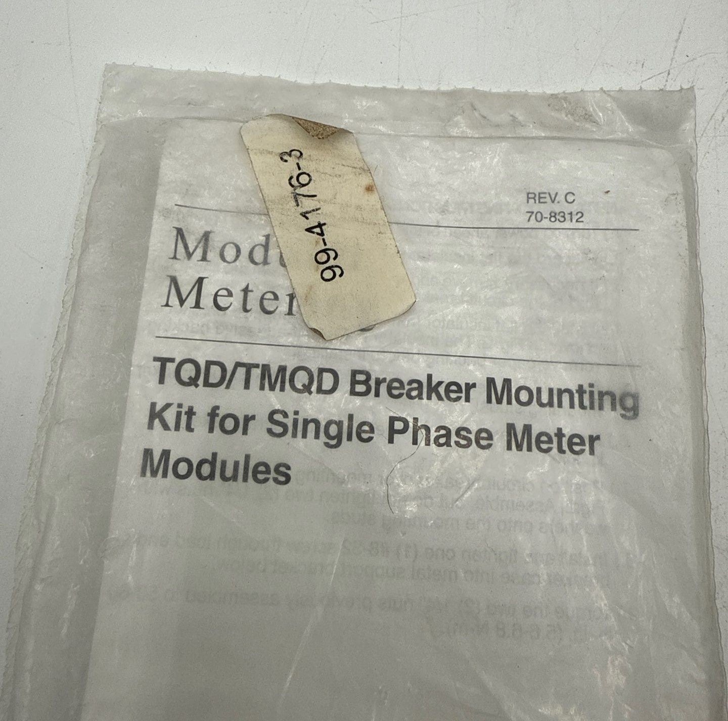 GE 99-4176-3 TQD TMQD BREAKER MOUNTING KIT for Single Phase Meter Modules New