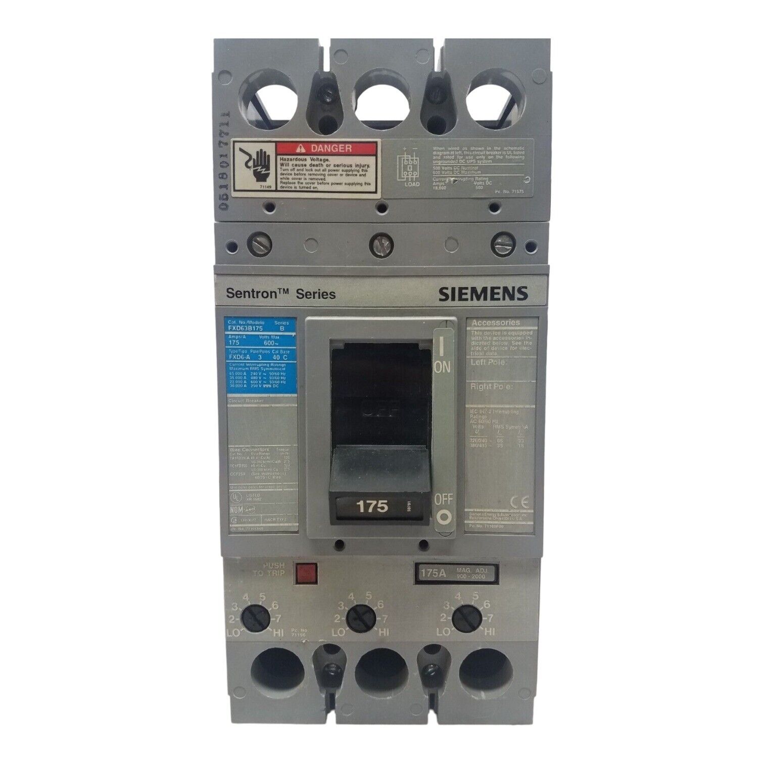 Siemens FXD63B175 Used