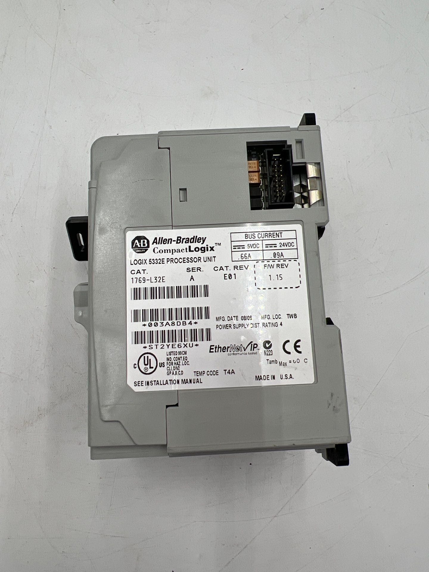 Allen-Bradley 1769-L32E CompactLogix Ethernet Processor Unit 24VDC 750mA Used