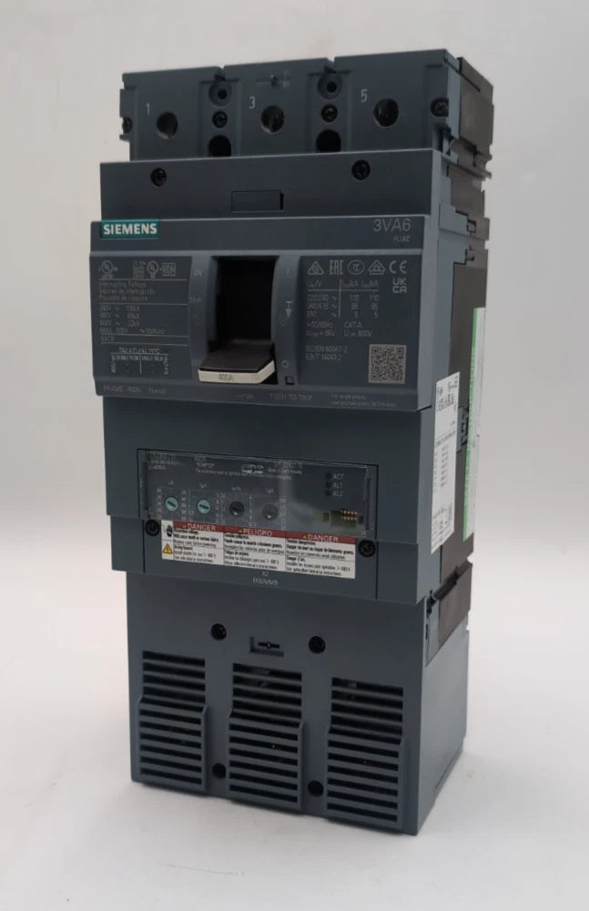 Siemens 3VA6340-6HN31-0AA0 Circuit Breaker 400A 3P 600V 3PH LSI Trip 400 Amp NEW New