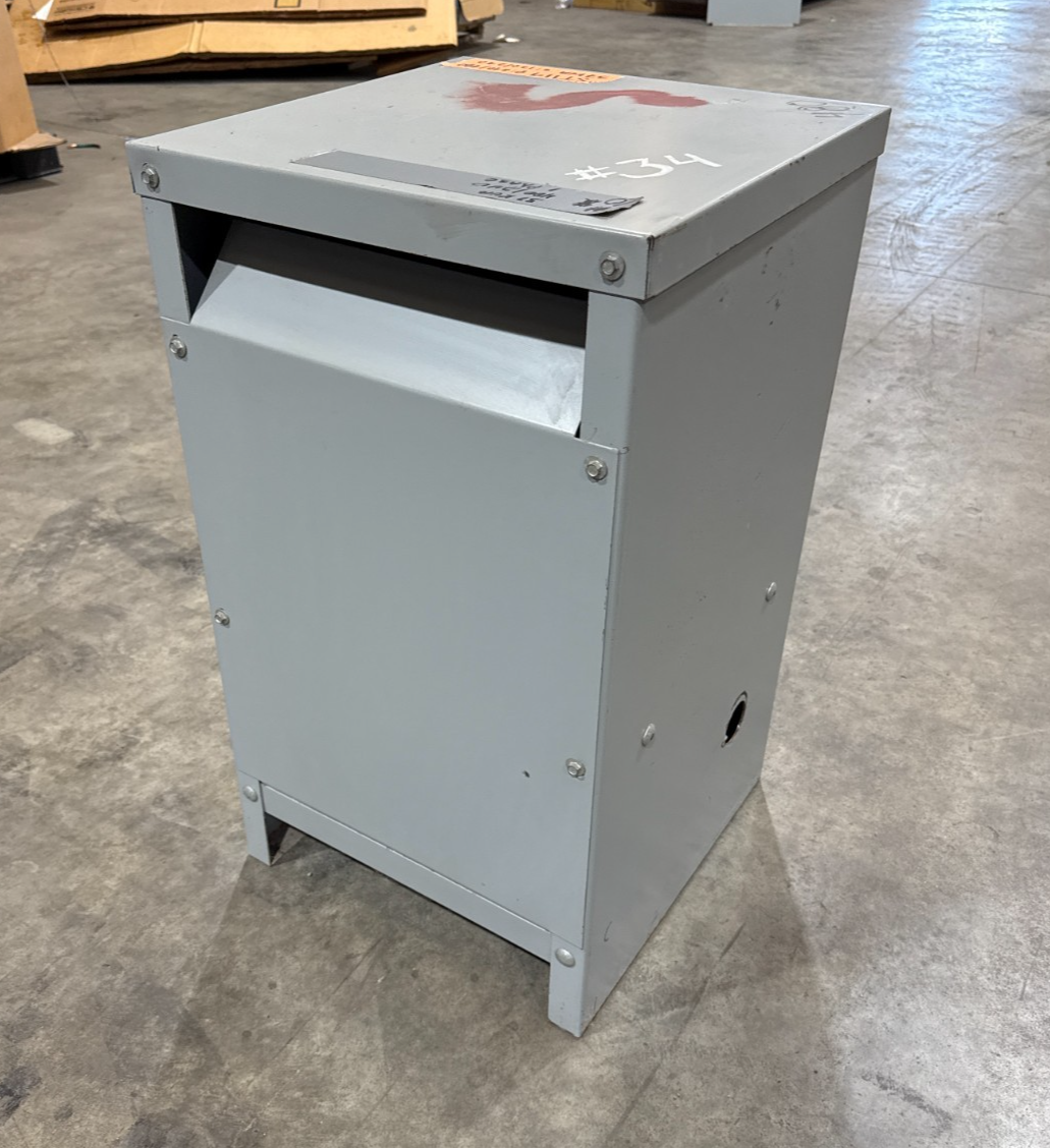 37 KVA Hevi-Duty S5HB37 Transformer Pri 240/480V Sec 120/240V 1PH Indoor Encl Used