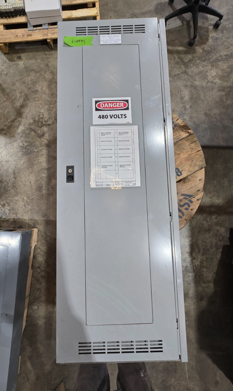 Eaton PRL3A Panelboard 400A 480V 3PH 3W MCB 400 Amp Panel HFD3225 225 Amp Used