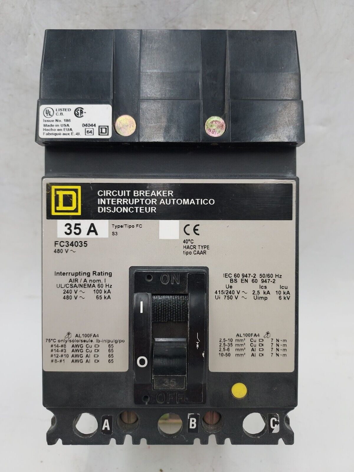 Square D FC34035 Used